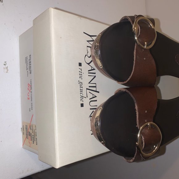 YSL/Saint Laurent Brown Caliente sz 38/8 - Picture 2 of 8